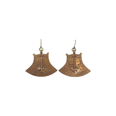 Kalevala Koru kuusamon kirves earrings, bronze