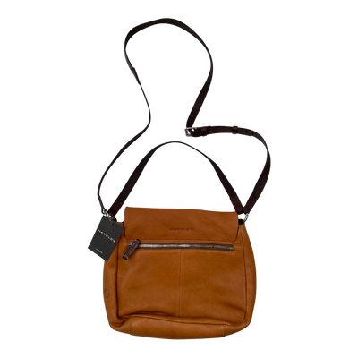 Harold's Bags leather handbag double, cognac brown