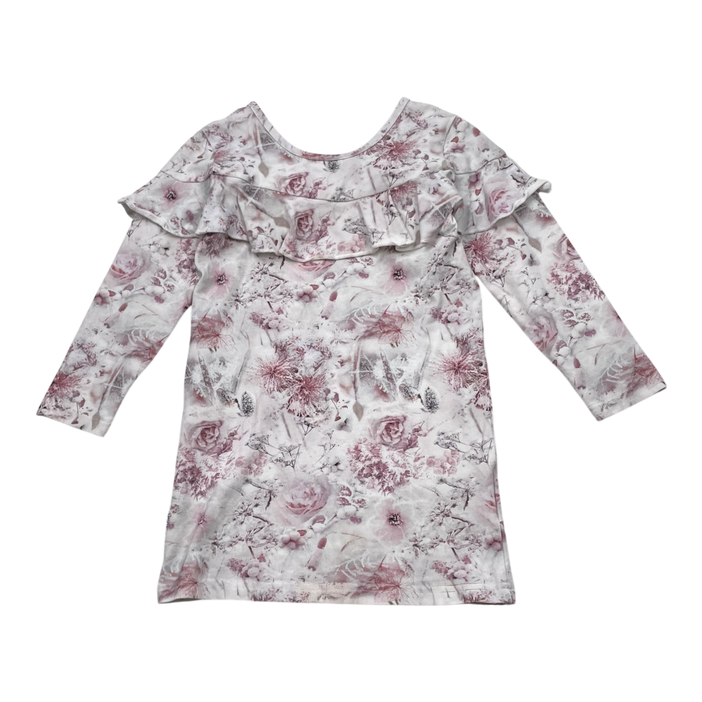 Gugguu frill shirt, flower | 92cm