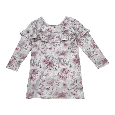 Gugguu frill shirt, flower | 92cm