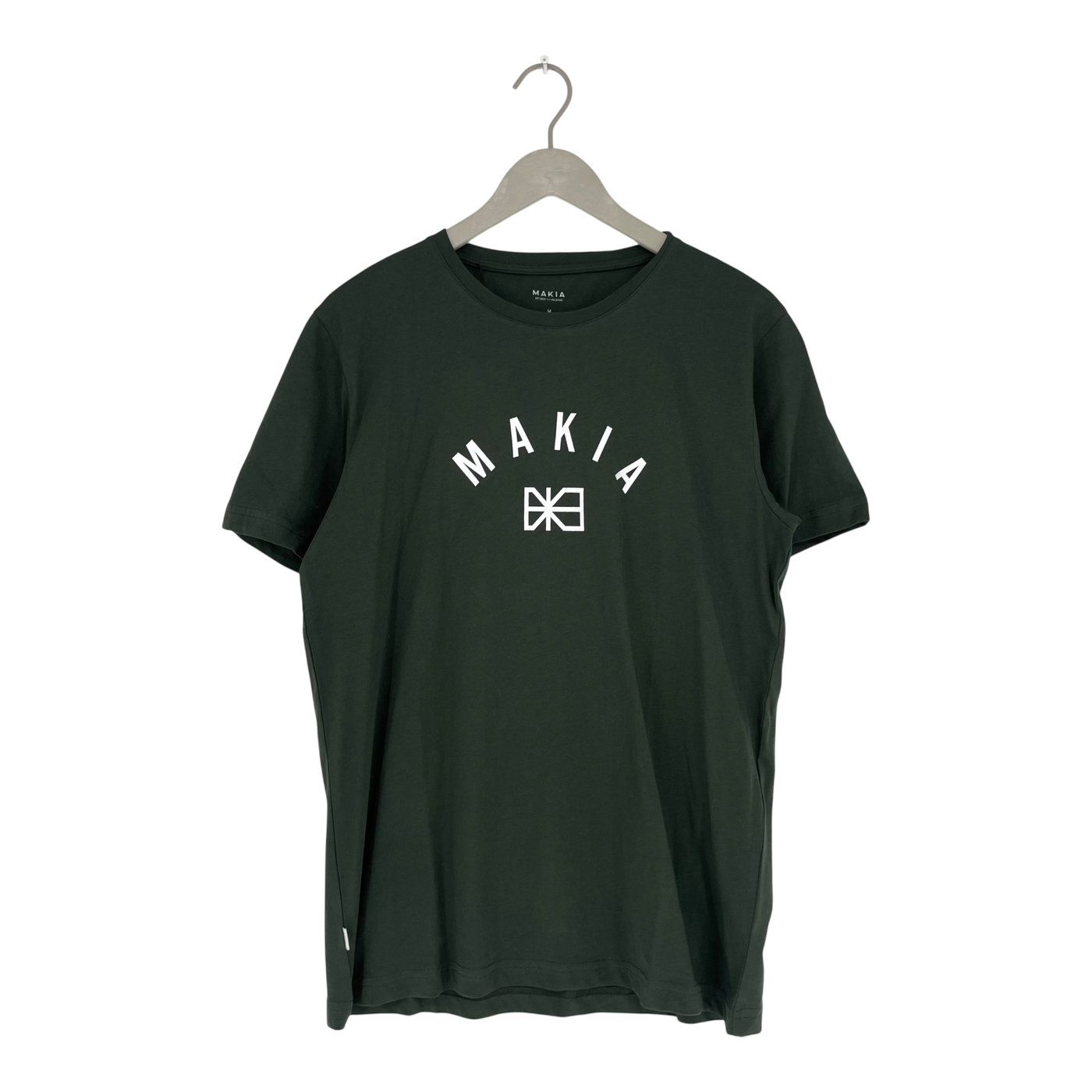 Makia brand t-shirt, hunter green | man M