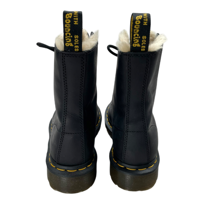 Dr. Martens 1460 serena collar faux fur boots, black | 38