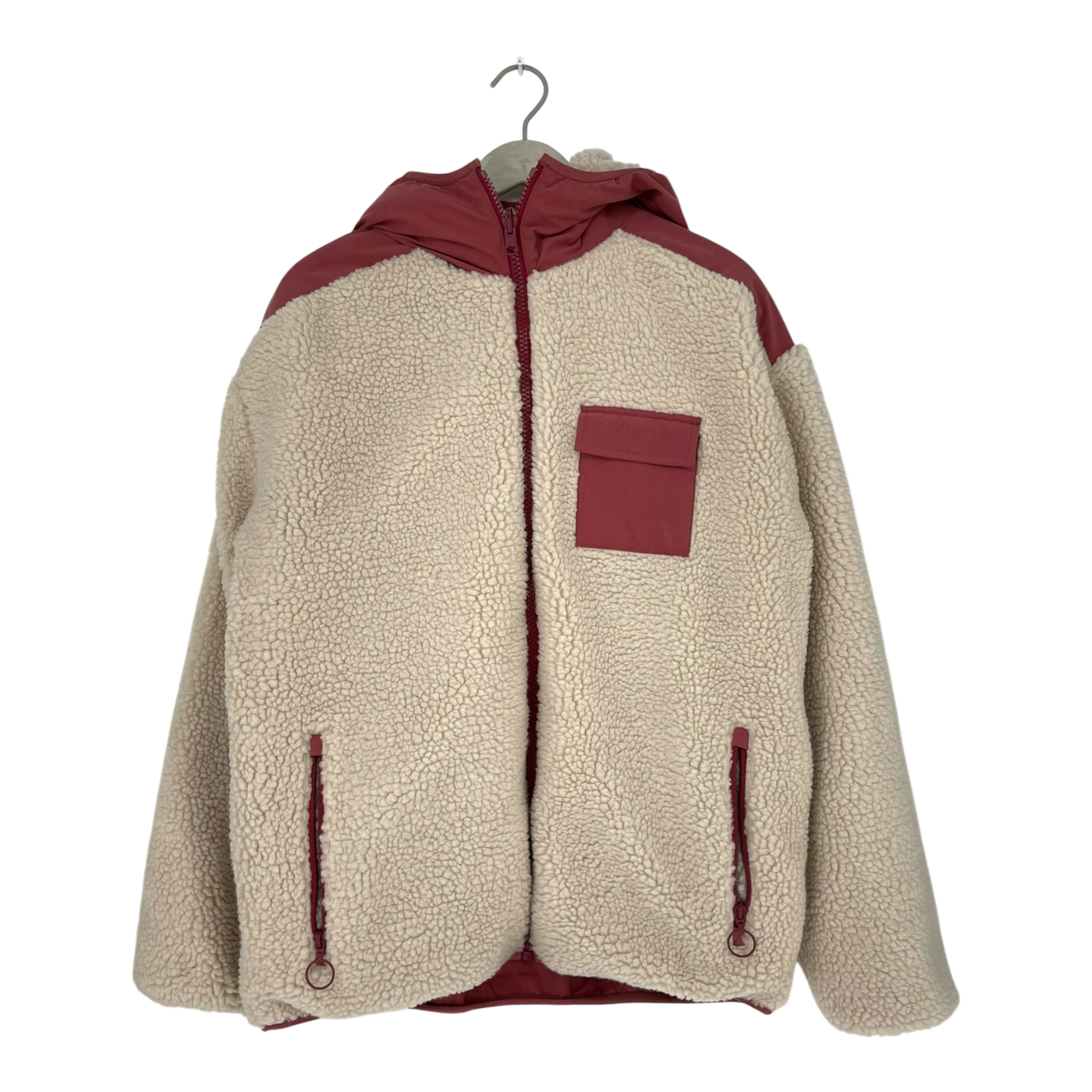 Embassy of Bricks and Logs vallen sherpa jacket, beige/pink | unisex L