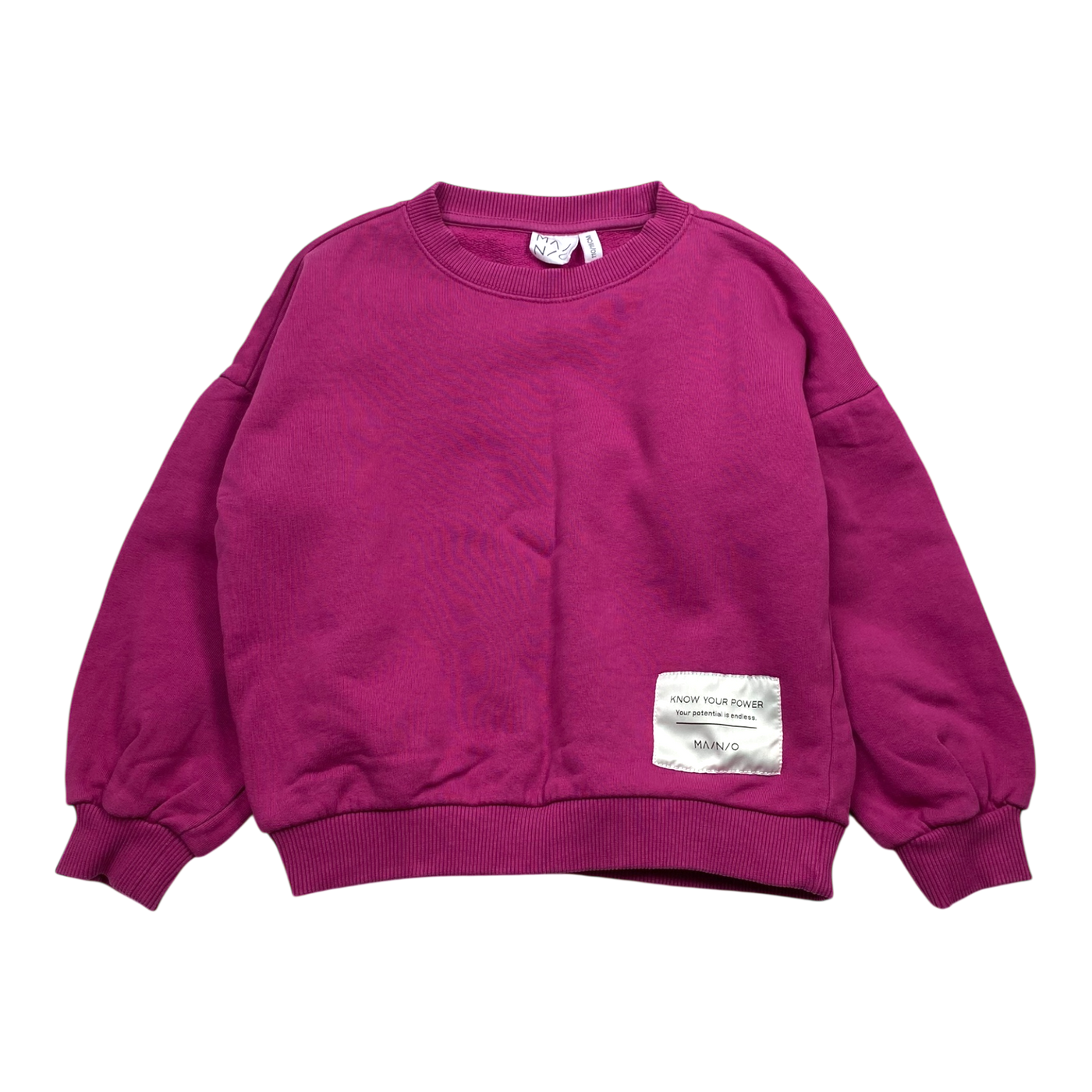 Mainio superpower sweatshirt, fuchsia | 110/116cm