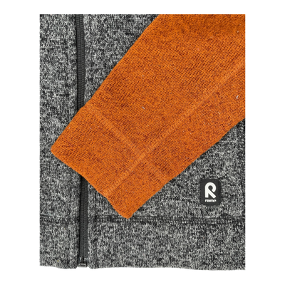 Reima neuvokas fleece jacket, grey/rust | 152cm