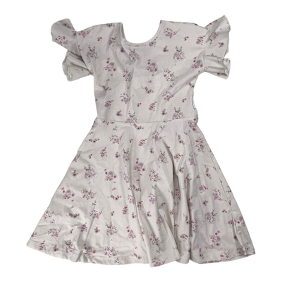 Gugguu frill sleeve dress, flowers | 116cm