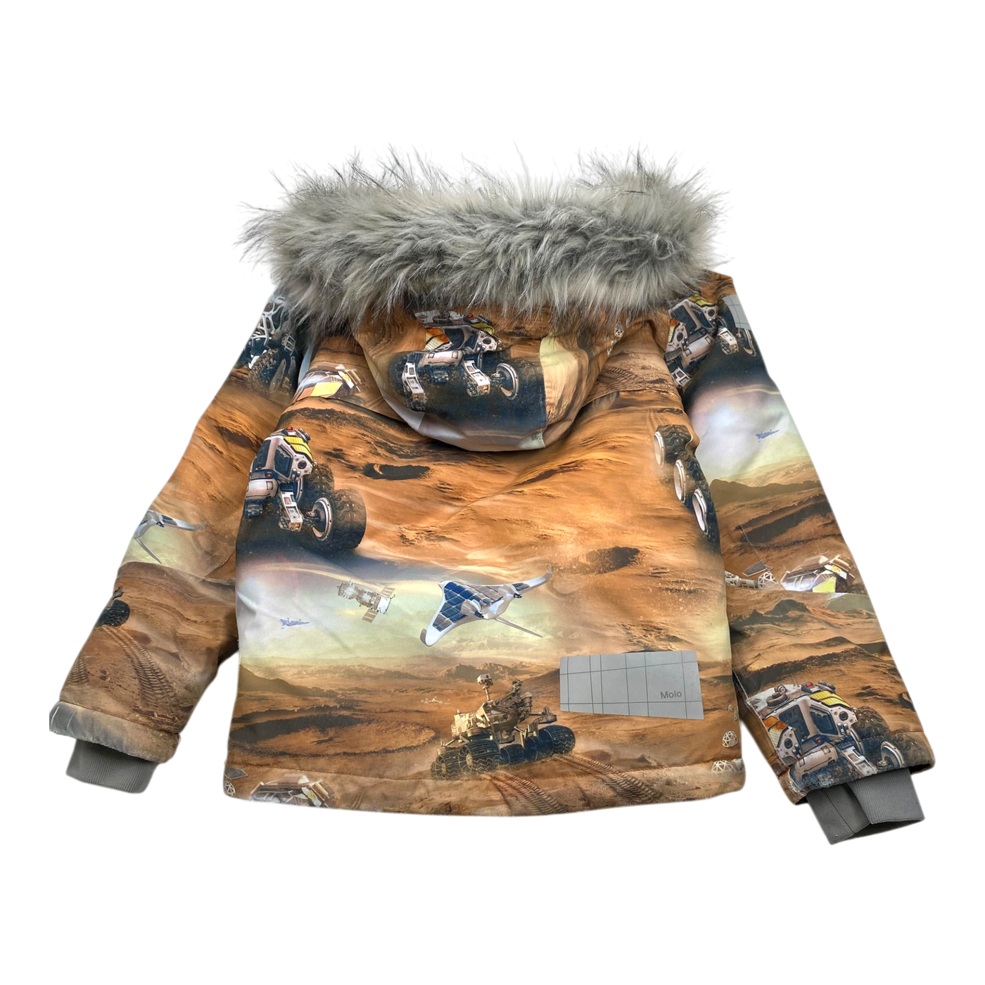 Molo castor fur jacket, orange | 122cm