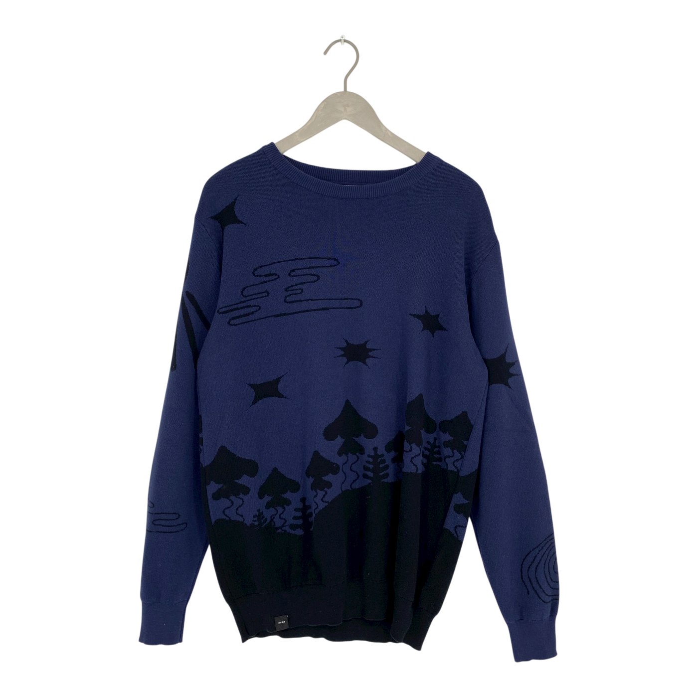 Makia knit sweater, midnight blue | man M