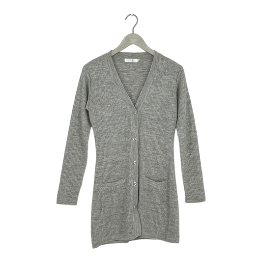 Alpa alpaca long cardigan, grey | woman S