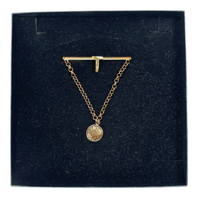 Kalevala Koru aurinkoleijona tie clip, bronze