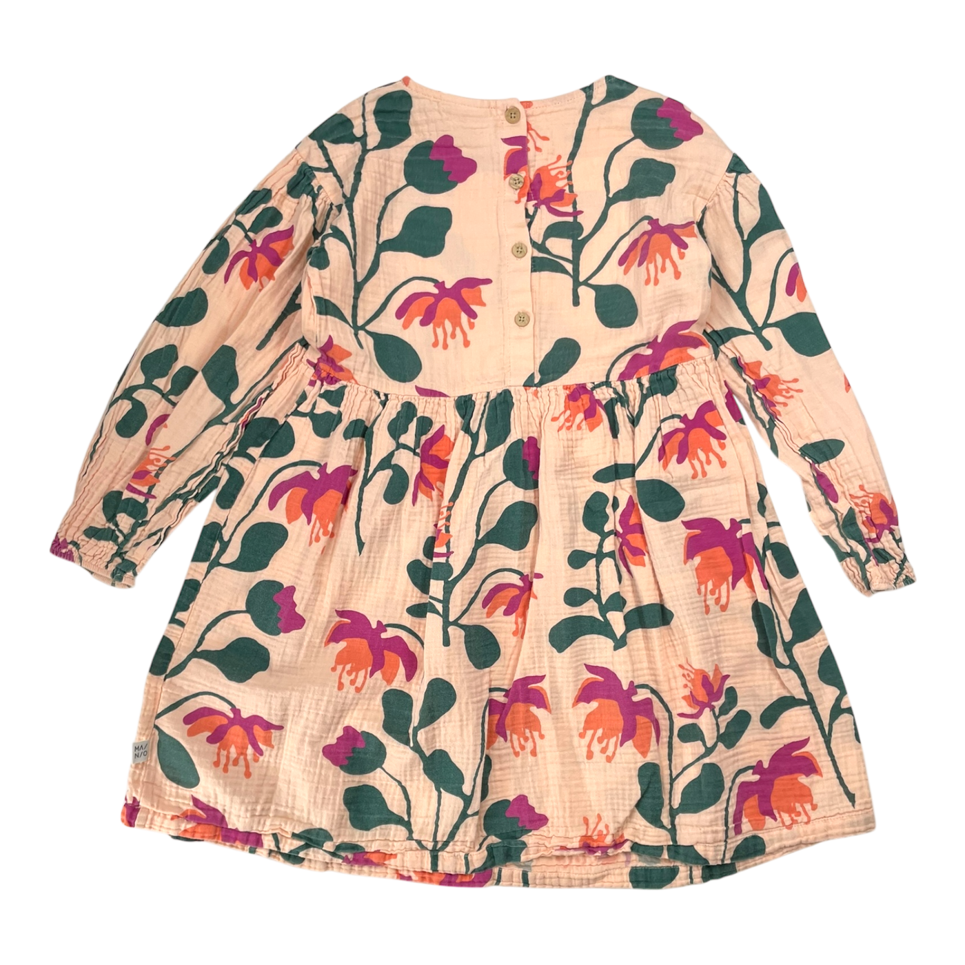 Mainio muslin dress, flowers | 134/140cm