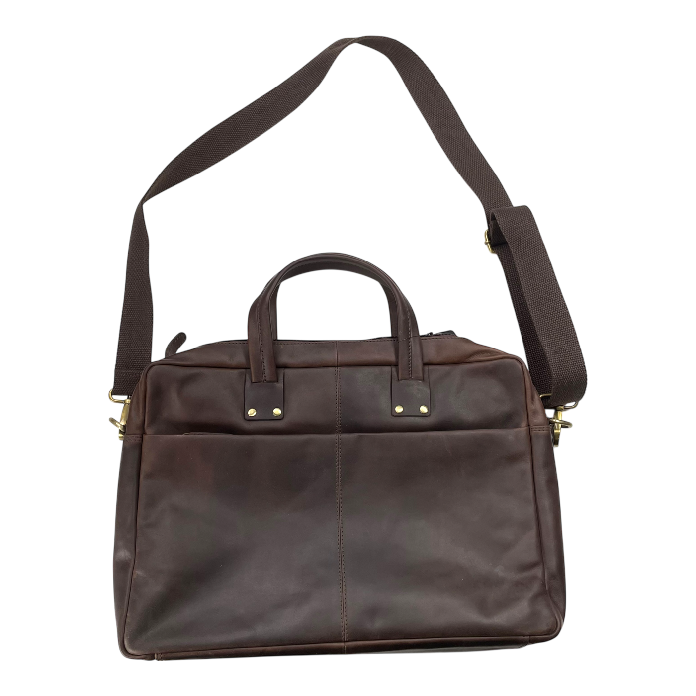 Harold's Bags leather ‭briefcase, chocolate brown