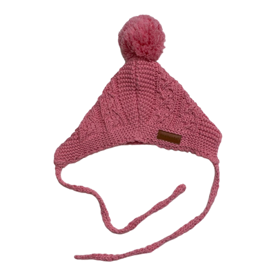 Metsola crochet beanie, salmon pink | 0-2m