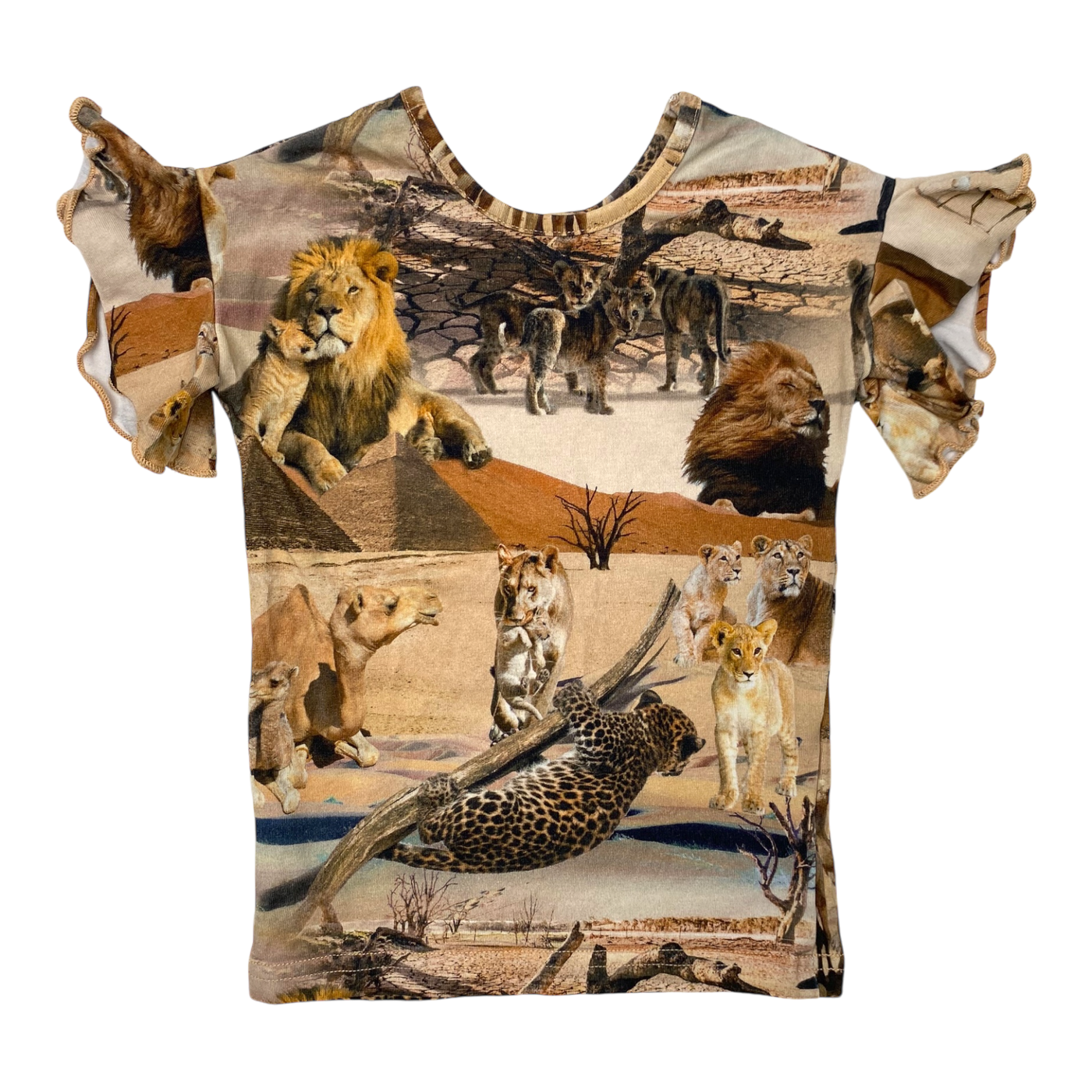 Gugguu frill t-shirt, animal | 80cm