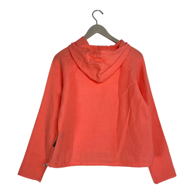 Ommellinen linen hoodie, coral | woman XS/S