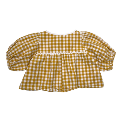 Laiska Ebba cotton shirt, yellow | 86/92cm