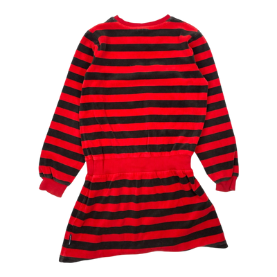 Polarn O. Pyret velour dress, stripes | 146/152cm