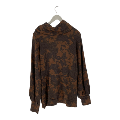 Ommellinen merino turtleneck shirt, brown | woman 3XL