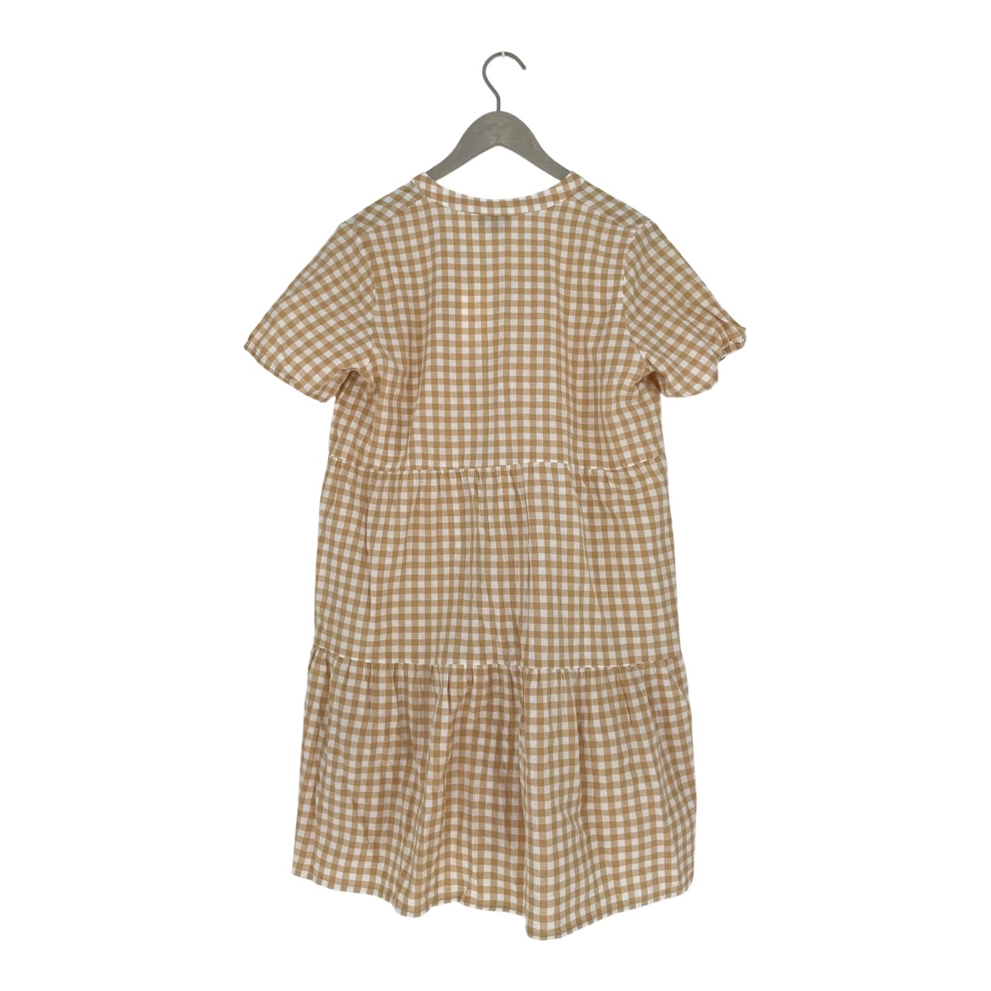 Kiddow cotton dress, beige checkered | woman L