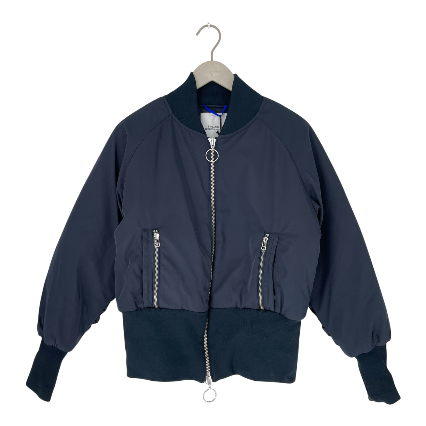 Embassy of Bricks and Logs victoria bomber jacket, dark blue | unisex S