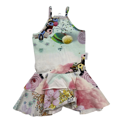 Gugguu spagetti frilla dress, candy | 80cm