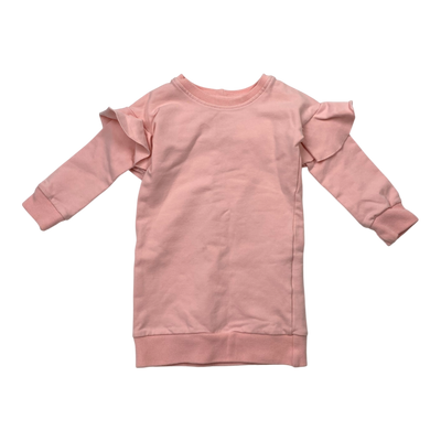 Gugguu frill sweat dress, pink | 80cm