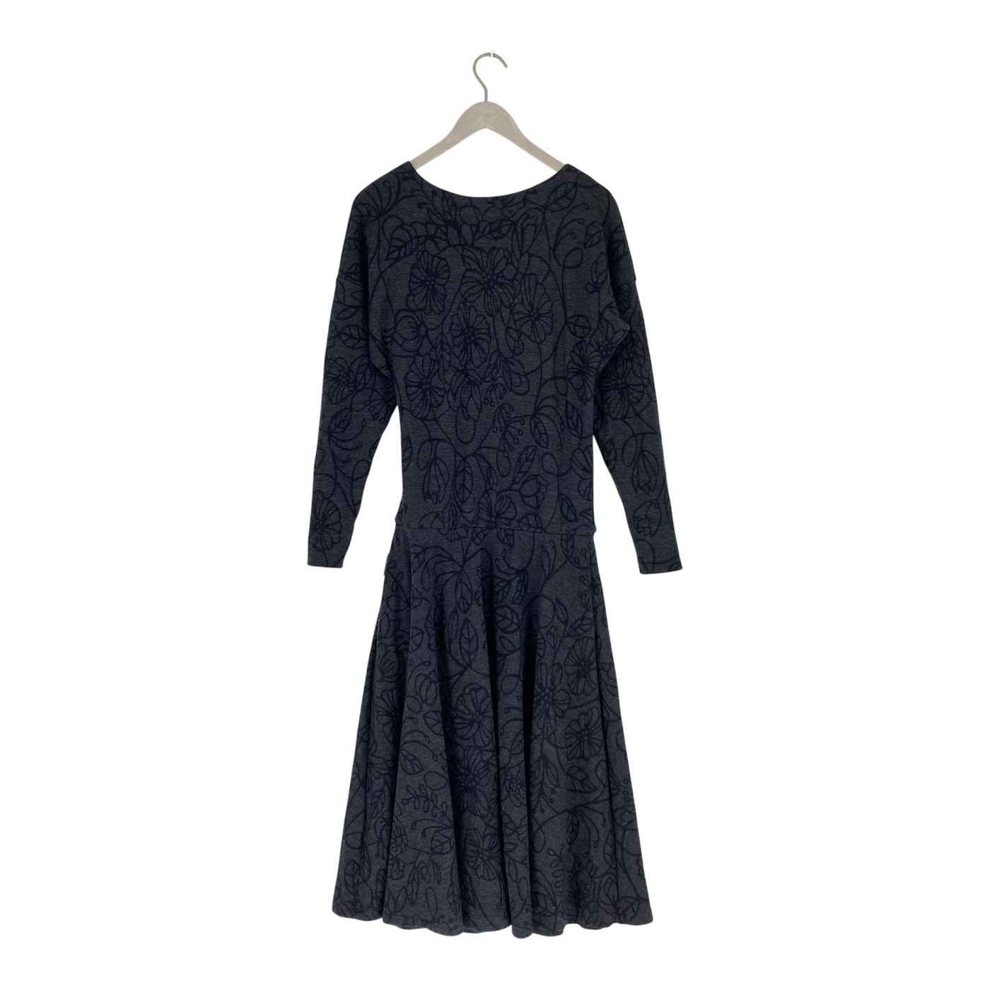 Ommellinen merino wrap dress, babushka roses | woman M
