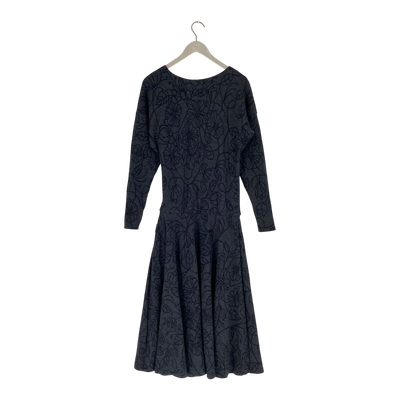 Ommellinen merino wrap dress, babushka roses | woman M