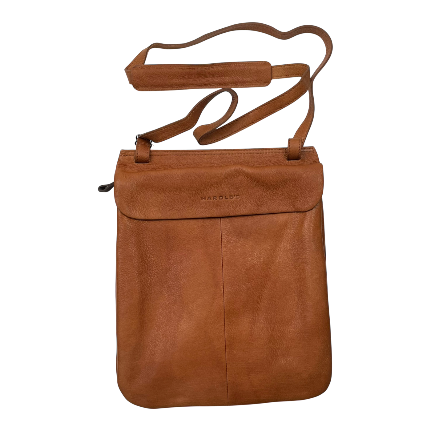 Harold's Bags charcoal smooth backpack, cognac