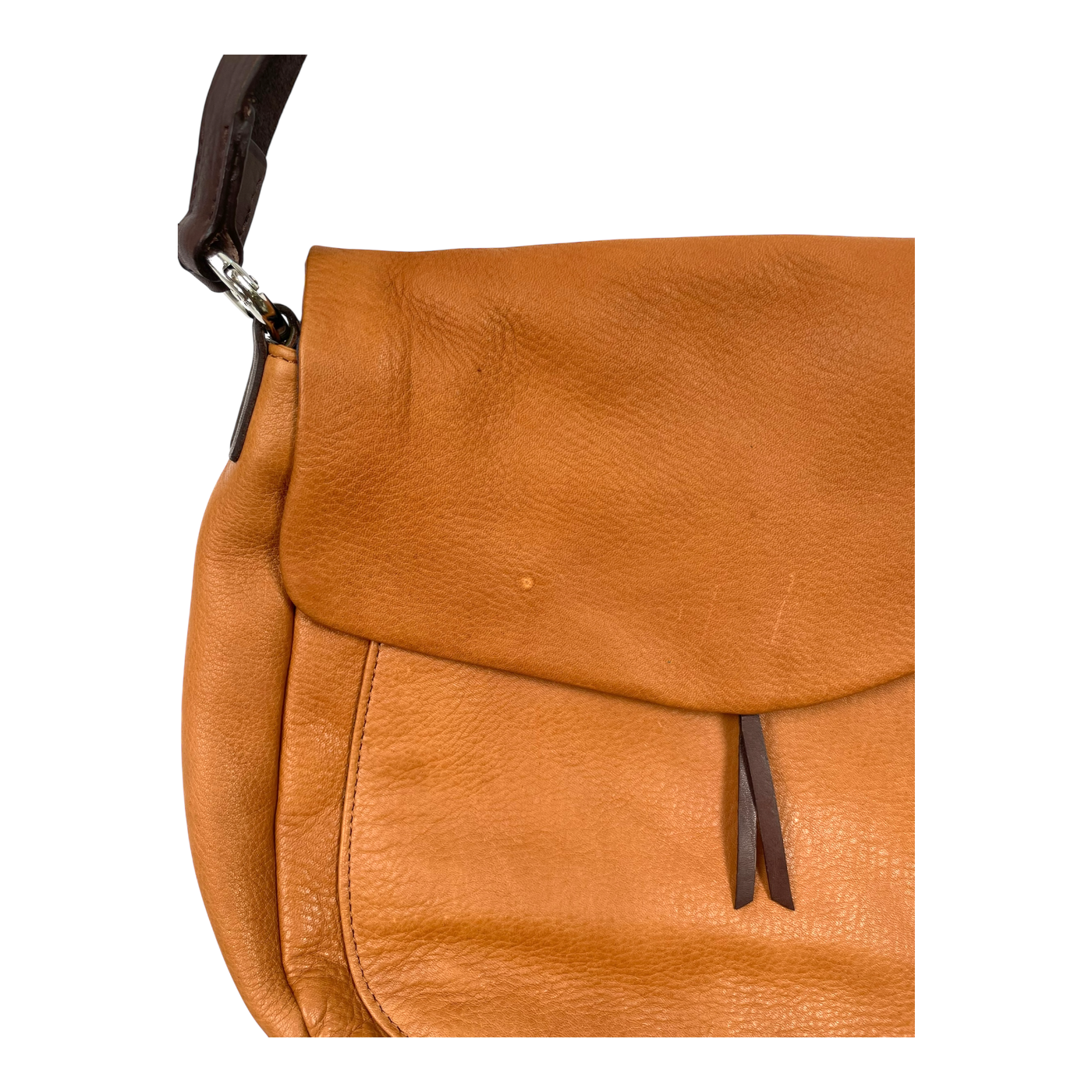 Harold's Bags leather handbag double, cognac brown