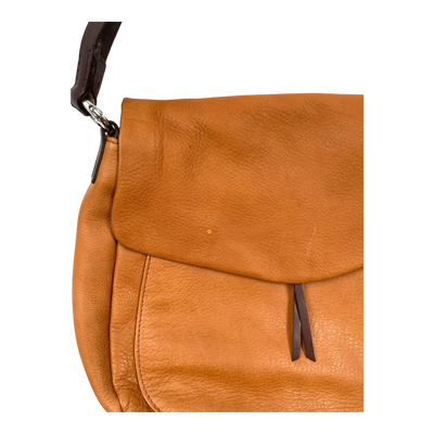 Harold's Bags leather handbag double, cognac brown