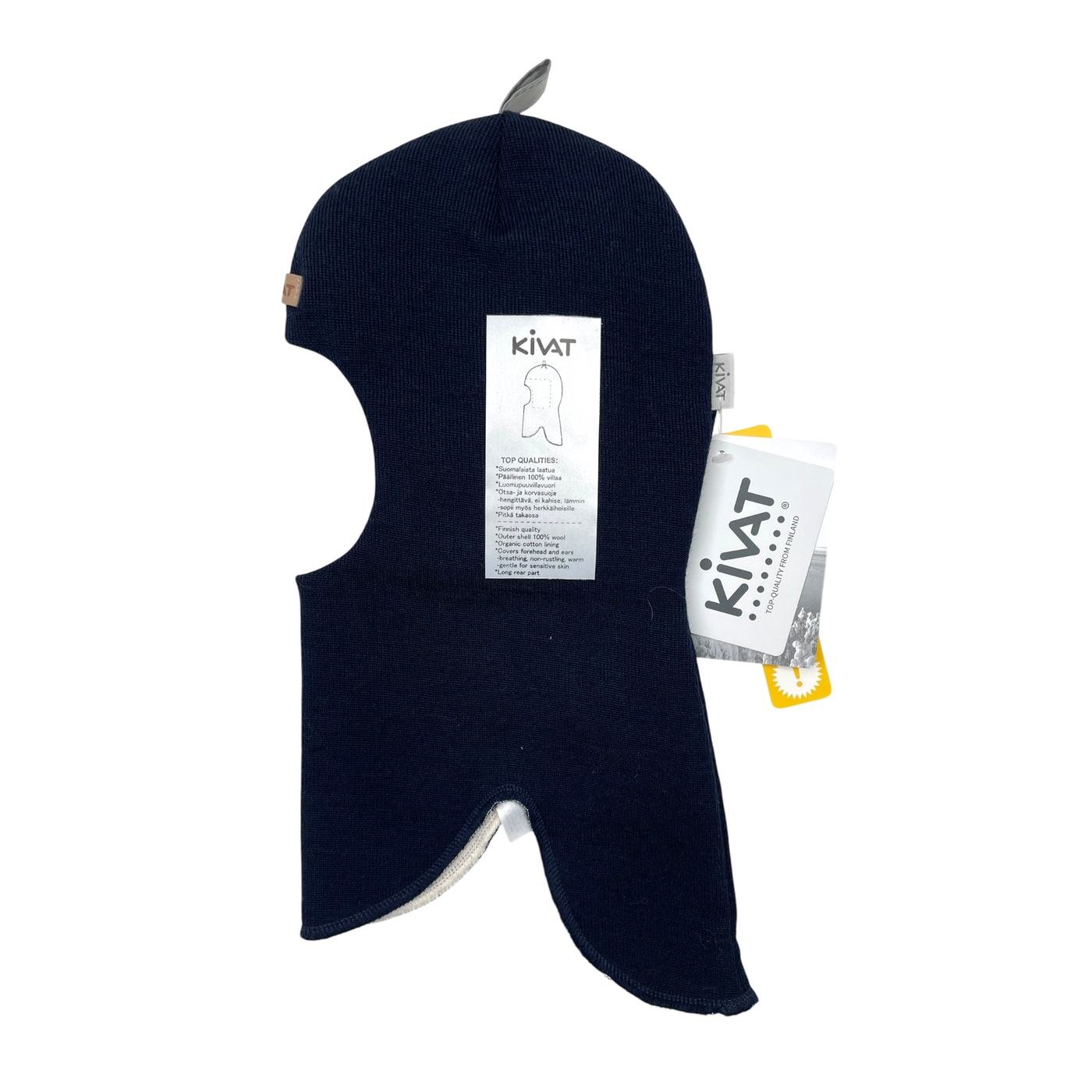 Kivat wool balaclava, navy blue | 2-4y