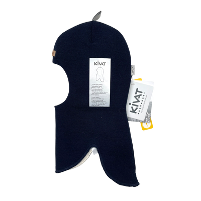 Kivat wool balaclava, navy blue | 2-4y