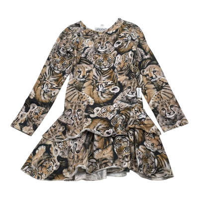 Gugguu frilla dress, animal | 104cm