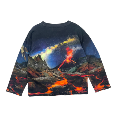 Molo sweatshirt, space volcano | 122cm