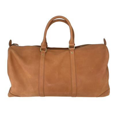 Holzrichter leather weekender duffel bag, caramel