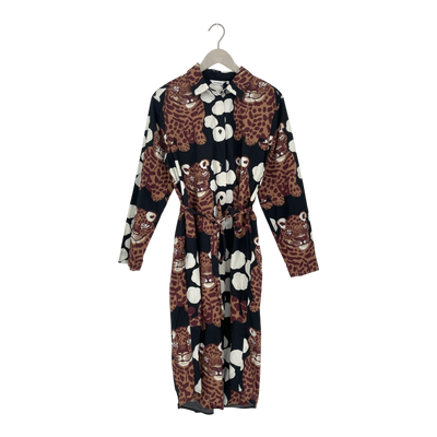 Marimekko viivain button up dress, leopard | woman 40