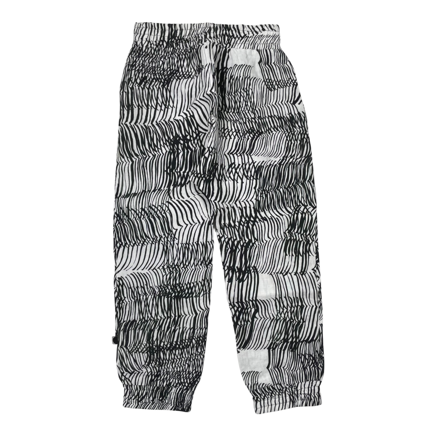 Papu linen pants, white & black | 122/128cm