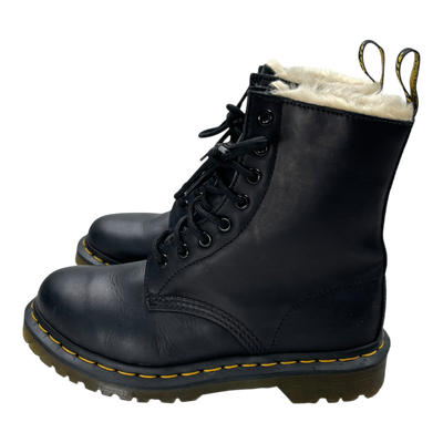Dr. Martens 1460 serena collar faux fur boots, black | 38
