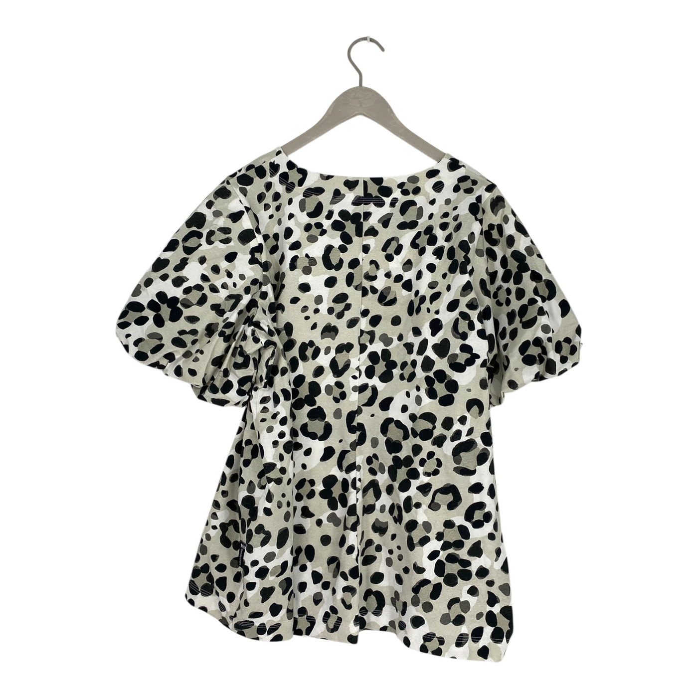 Ommellinen puffipaita t-shirt, grey leopard | woman XXL