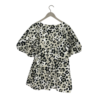 Ommellinen puffipaita t-shirt, grey leopard | woman XXL