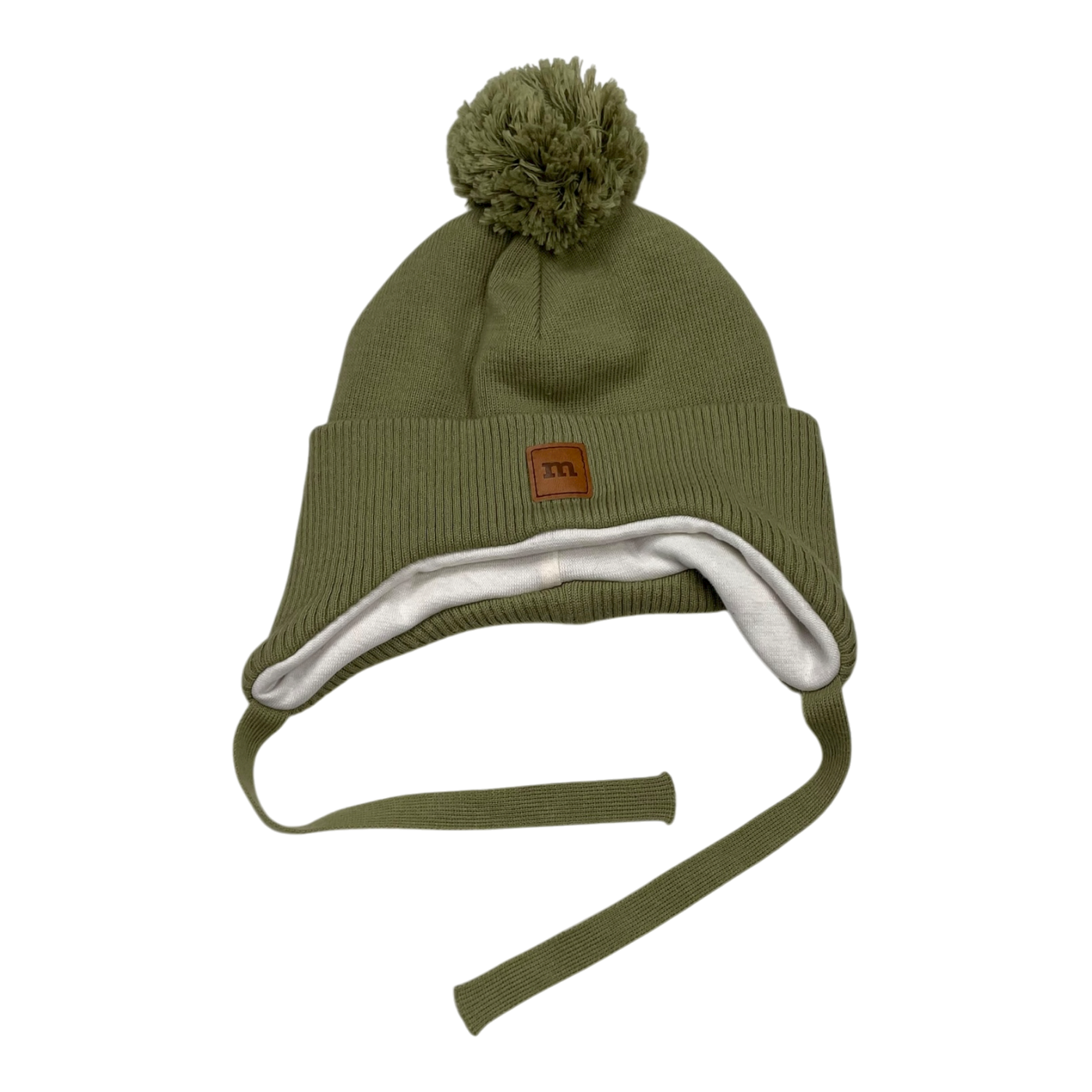 Metsola knit cotton beanie, green | 3-4y