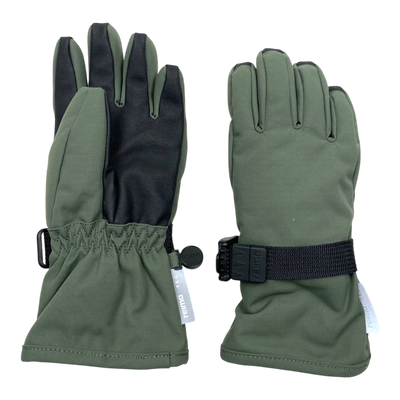 Reima tartu winter gloves, green | 2-4y