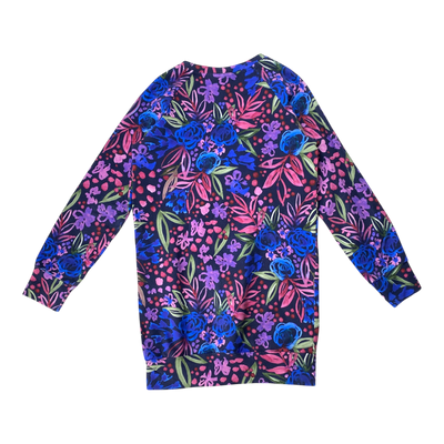 Versonpuoti tunic sweatdress, flowers | 128/134cm