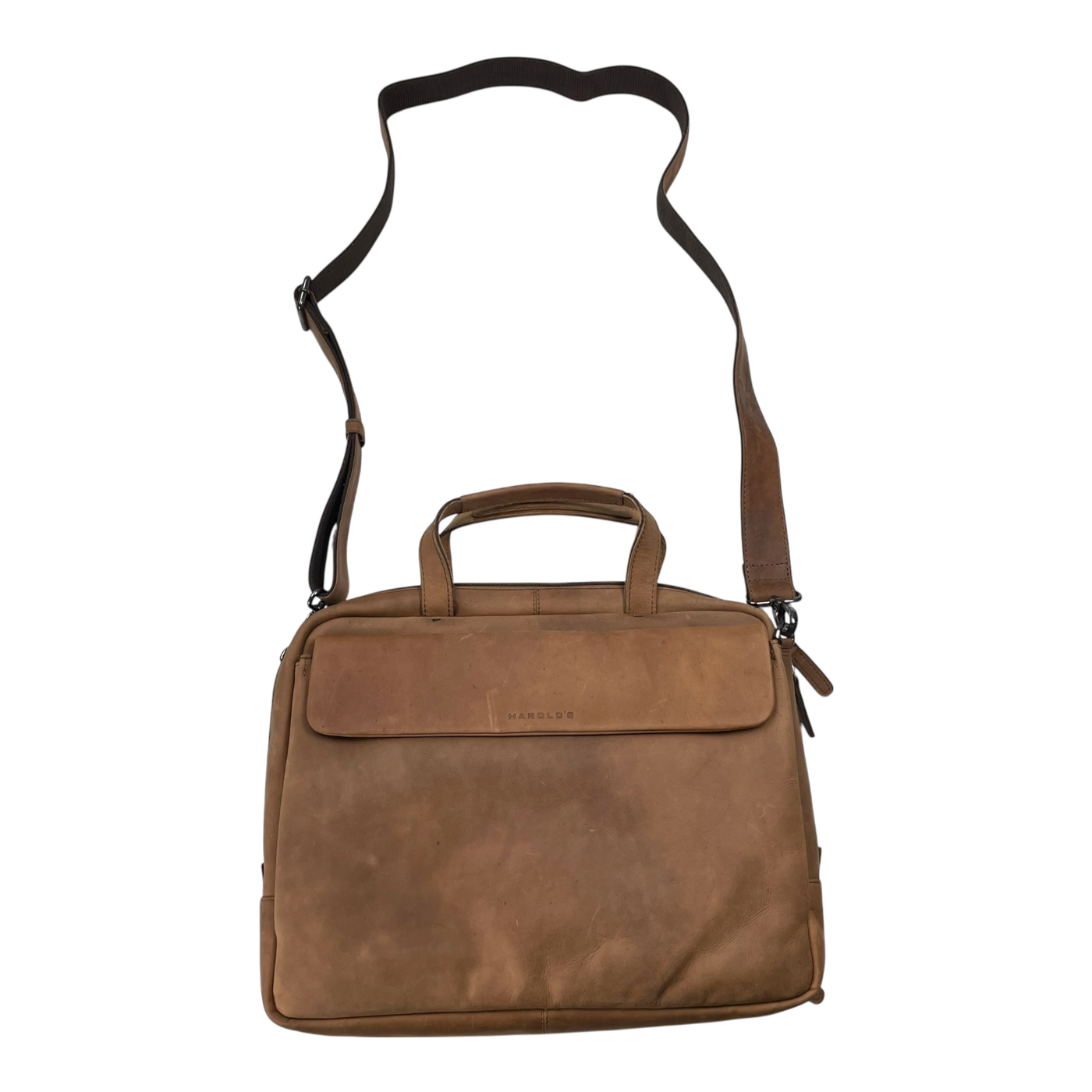 Harold's Bags leather ‭briefcase, antic