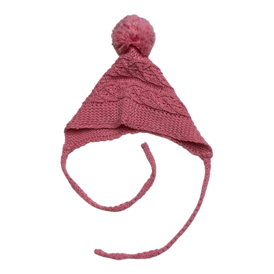 Metsola crochet beanie, salmon pink | 0-2m