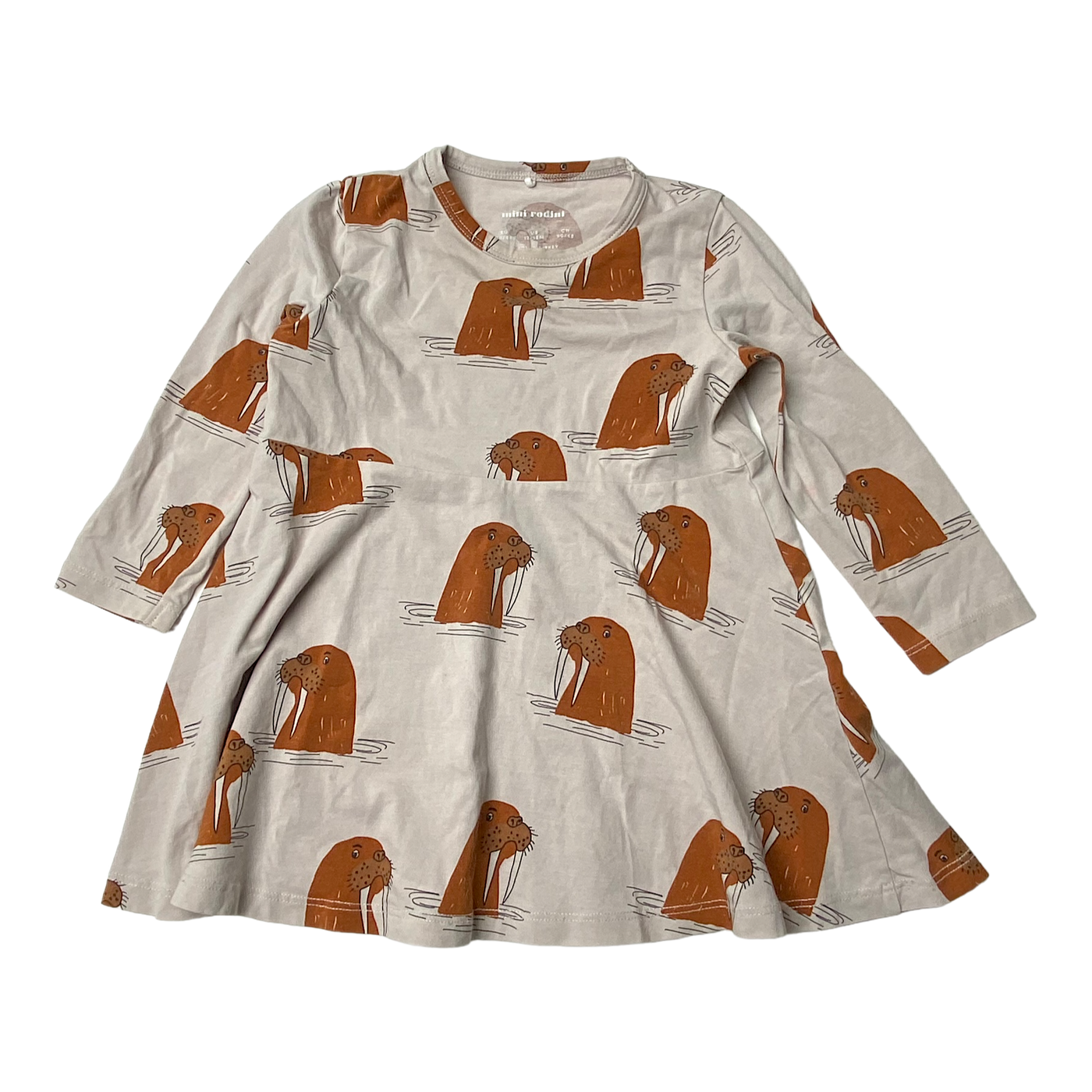 Mini Rodini dress, walrus | 80/86cm