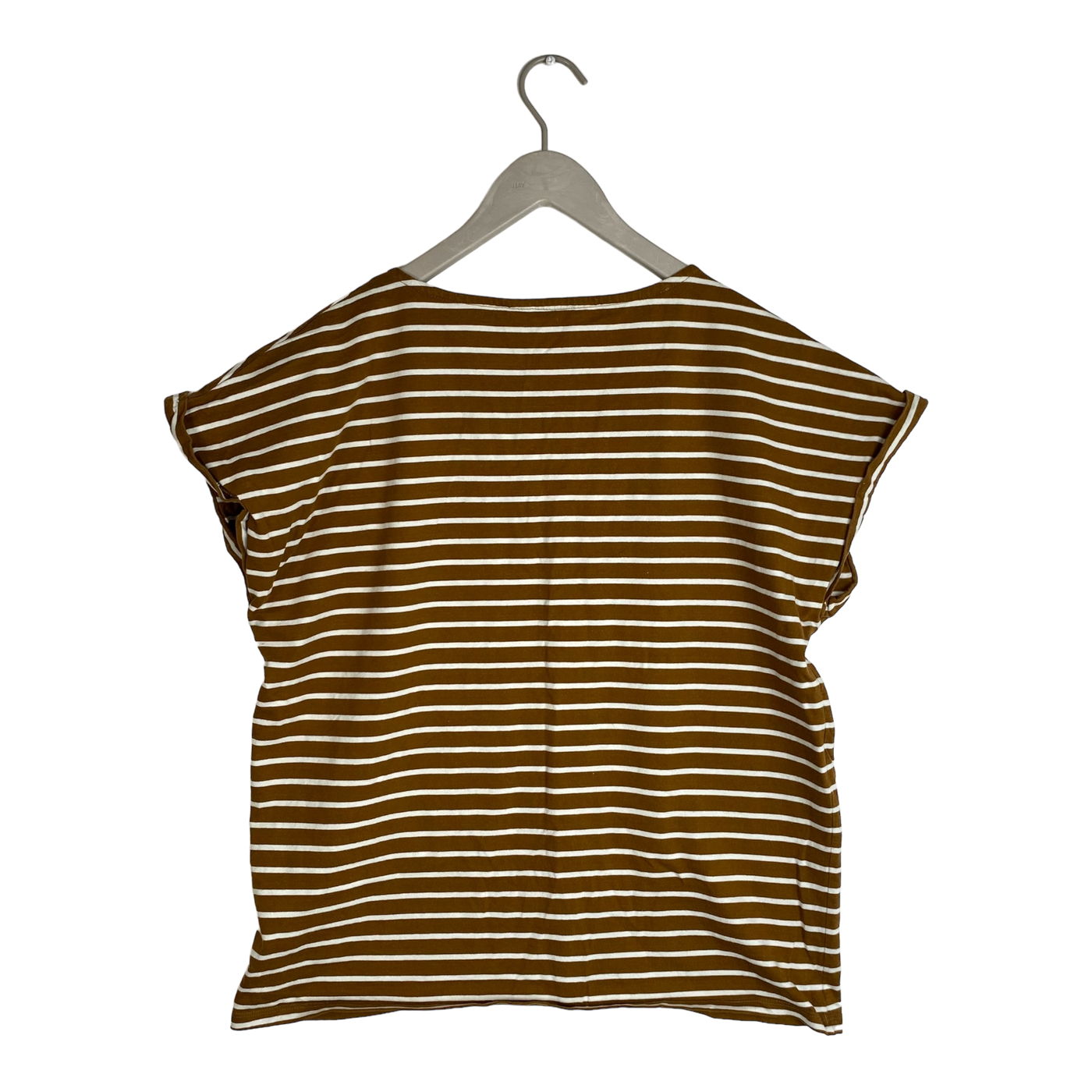 People tree stripe t-shirt, brown | woman L