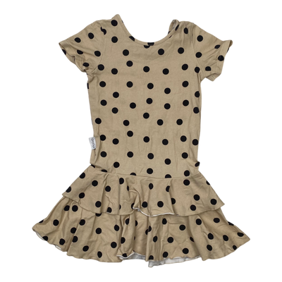 Gugguu frill polka dress, beige | 122cm