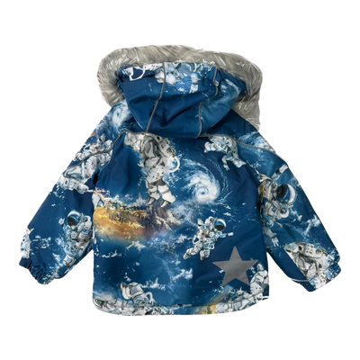 Molo hopla fur winter jacket, astronauts | 98cm